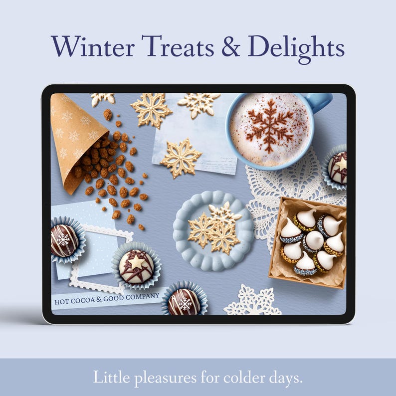 Cozy Winter Digital Sticker Set – Planner Stickers, Journaling Stickers ...
