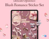 Blush Romance Digitales Sticker-Set – Digitale Journaling & Planner Sticker, Valentinstag-inspiriert, Scrapbooking – PNG, GoodNotes, Noteful