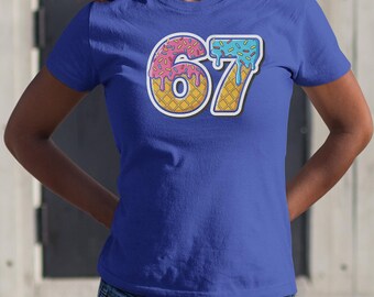 Six Seven Meme Ice Cream Drip Funny Personalized Shirt, Trendy Viral Meme Funny Graphic Tee, Custom Gift For Friends Matching Unisex T-Shirt