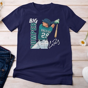 Seattle Star Player Inspired Tribute Design, Raleigh Big Dumper Raw Power Personalized Shirt, Custom Gift for Baseball Fans Unisex T-Shirt