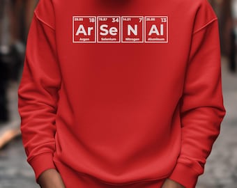 Chemical Ar Se N Al Funny Personalized Design, Periodic Table Style Inspired Graphic Tee, Soccer Tribute for Fans Custom Gift Unisex T-Shirt