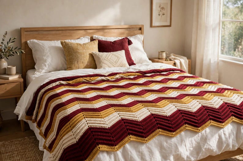 Ripple Afghan Crochet Pattern Beginner Friendly - Etsy