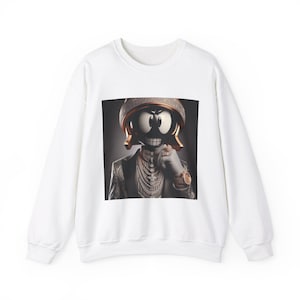 Sudadera unisex con cuello redondo y estilo urbano, ropa de calle, ropa informal, regalo para él o para ella, diseño artístico único, moda gráfica