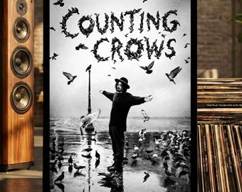 Counting Crows Poster: Retro Wall Art 90s Rock Music Decor Graphic Matte Print