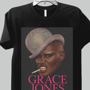 Grace Jones T-Shirt | 70s 80s Disco Icon Graphic Tee | Art Pop Vintage Style Shirt | Music Fashion Legend Gift | Retro Club Culture Top Gift
