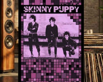 Skinny Puppy Poster: Retro Industrial Rock Wall Art Graphic Matte Print