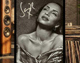 Sade Poster: Vintage Wall Art 90s Neo Soul Music Decor Graphic Matte Print