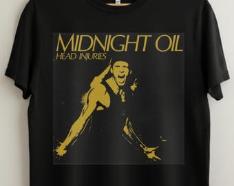 Midnight Oil Vintage Rare T-shirt, Soft Thin Black Tee Shirt
