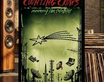 Counting Crows Poster: Retro Wall Art 90s Rock Music Decor Graphic Matte Print