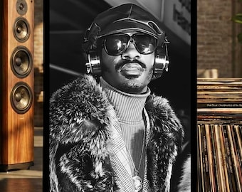 Stevie Wonder Poster: Retro 70s Soul Funk Music Wall Art Print