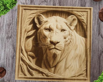 Engraved Wooden Wildlife Coasters: Rustic Animal Drink Coasters, Set of 6
