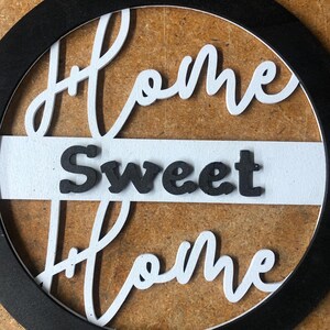 &quot;Home Sweet Home&quot; - Schild - 20 cm - rustikale Wohnkultur | Handgefertigte Holzwandkunst, Bauernhaus-Stil, gemütliches Einweihungsgeschenk, hochwertige Wohndekoration