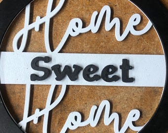 Rustic Wooden "Home Sweet Home" Sign: Farmhouse Wall Decor