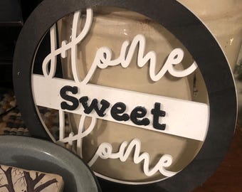 Rustic Wooden "Home Sweet Home" Sign: Farmhouse Wall Decor