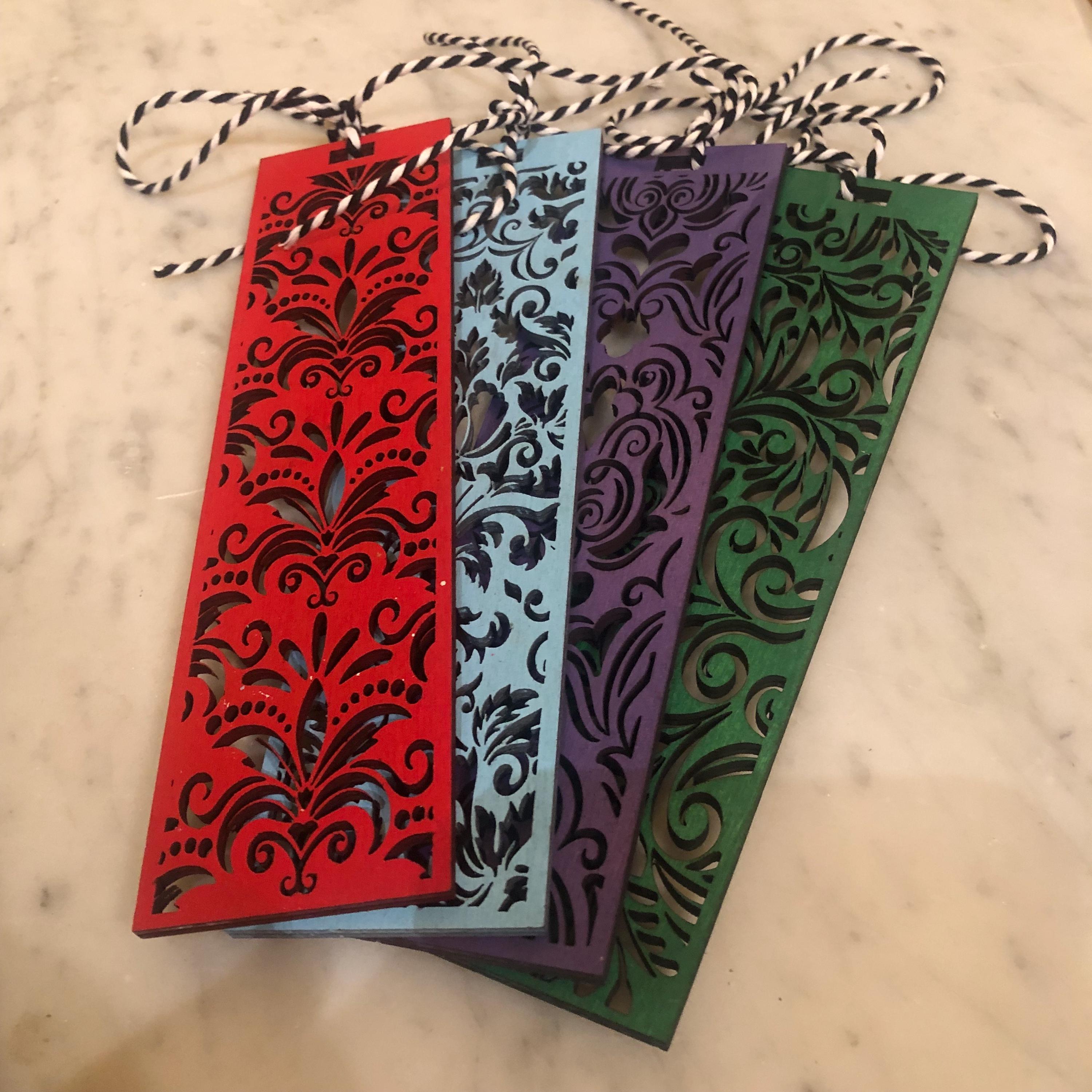 4-pack Personalized Laser Cut Wooden Bookmark Set, Reader Gift - Etsy