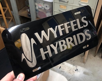 Custom Engraved Black License Plate: Weatherproof Aluminum Car Tag