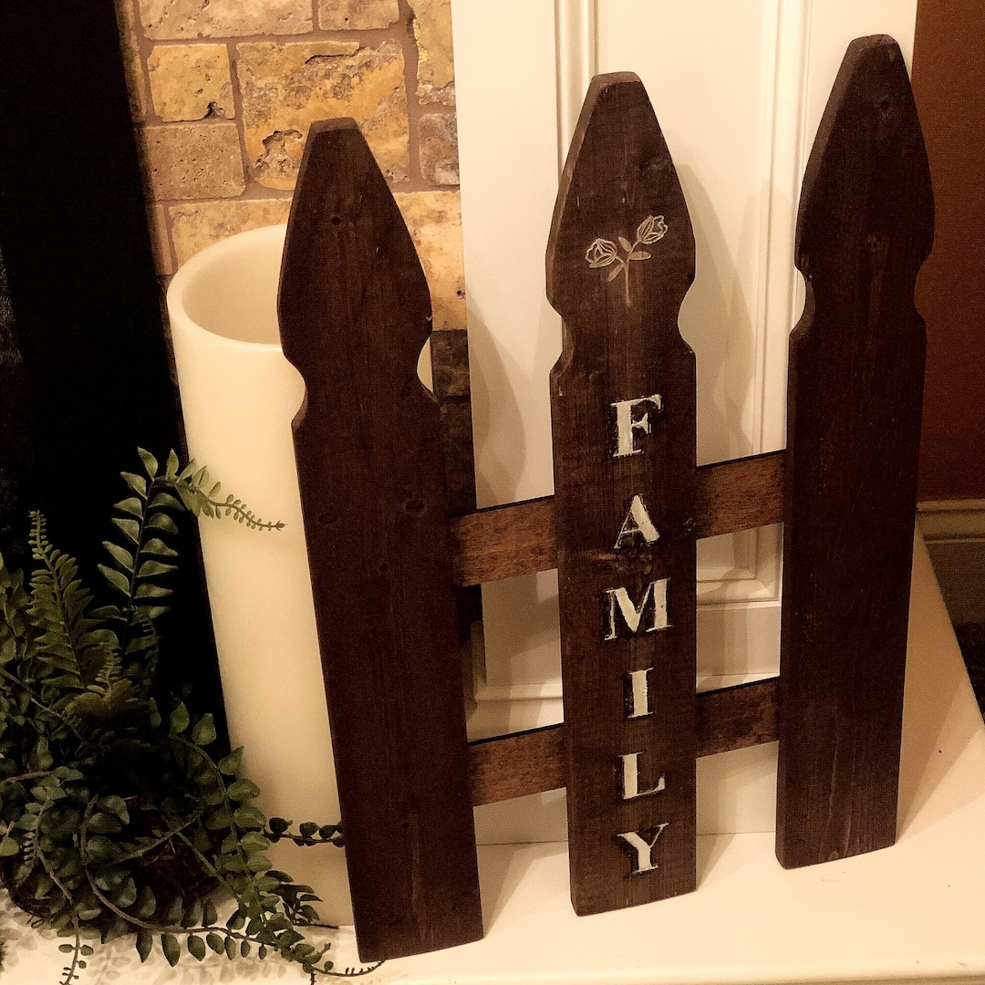 Custom 3-post Fence Sign – Personalized Family Name Sign | Rustic ...