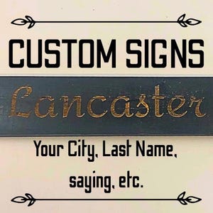 Personalized Wooden City Sign: Custom Family Name Rustic Decor