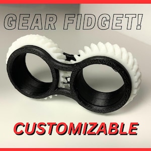 Custom Gear Fidget Spinner – 3D Printed Desk Toy, Unique Office Stress Relief Gift, Personalized Durable Fidget, Focus Toy for Adults & Kids