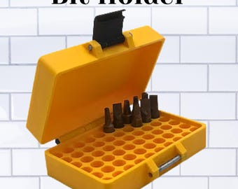 3D Printed 60-Hole Drill Bit Holder: Durable Shop Tool Organizer