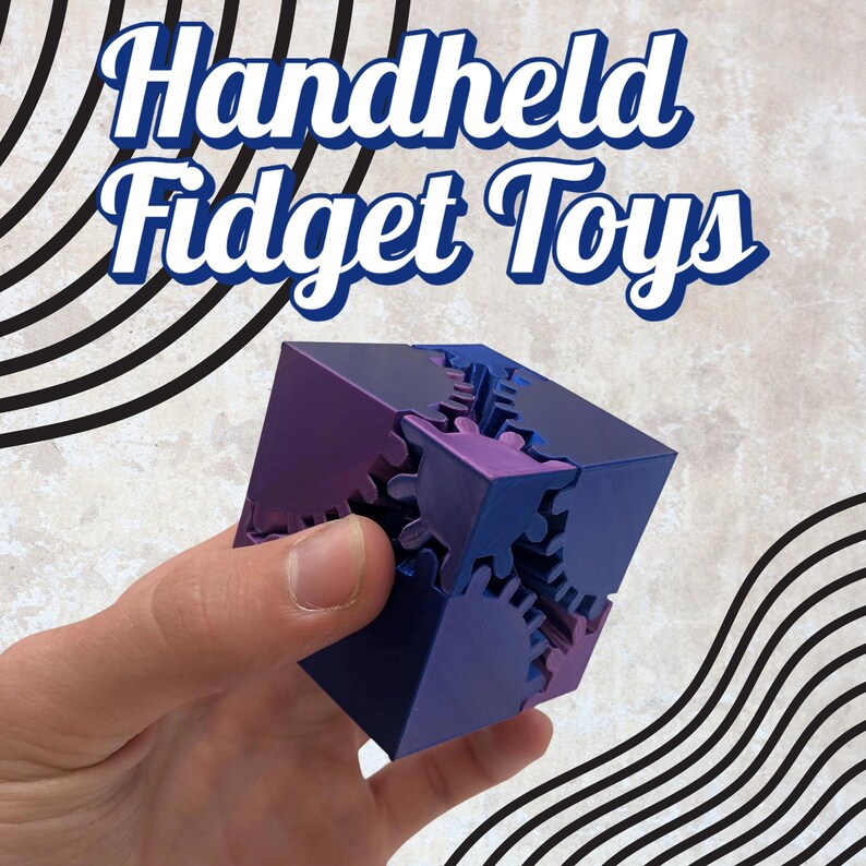 Gear Fidget Cube: Customizable 3D Printed Sensory Desk Toy - Etsy