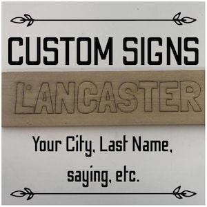 Personalized Wooden City Sign: Custom Family Name Rustic Decor
