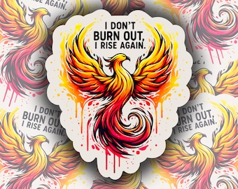 Adesivo Phoenix / Vinile olografico, decalcomania impermeabile per laptop