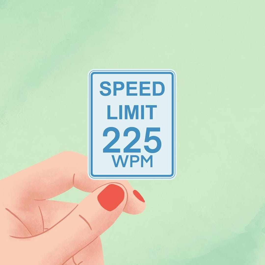 Speed Limit 225 WPM Sticker | Court Reporter Humor | Steno Student ...