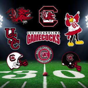 Gamecocks Sticker: South Carolina University Vinyl Decal, Waterproof, Laptop, Water Bottle