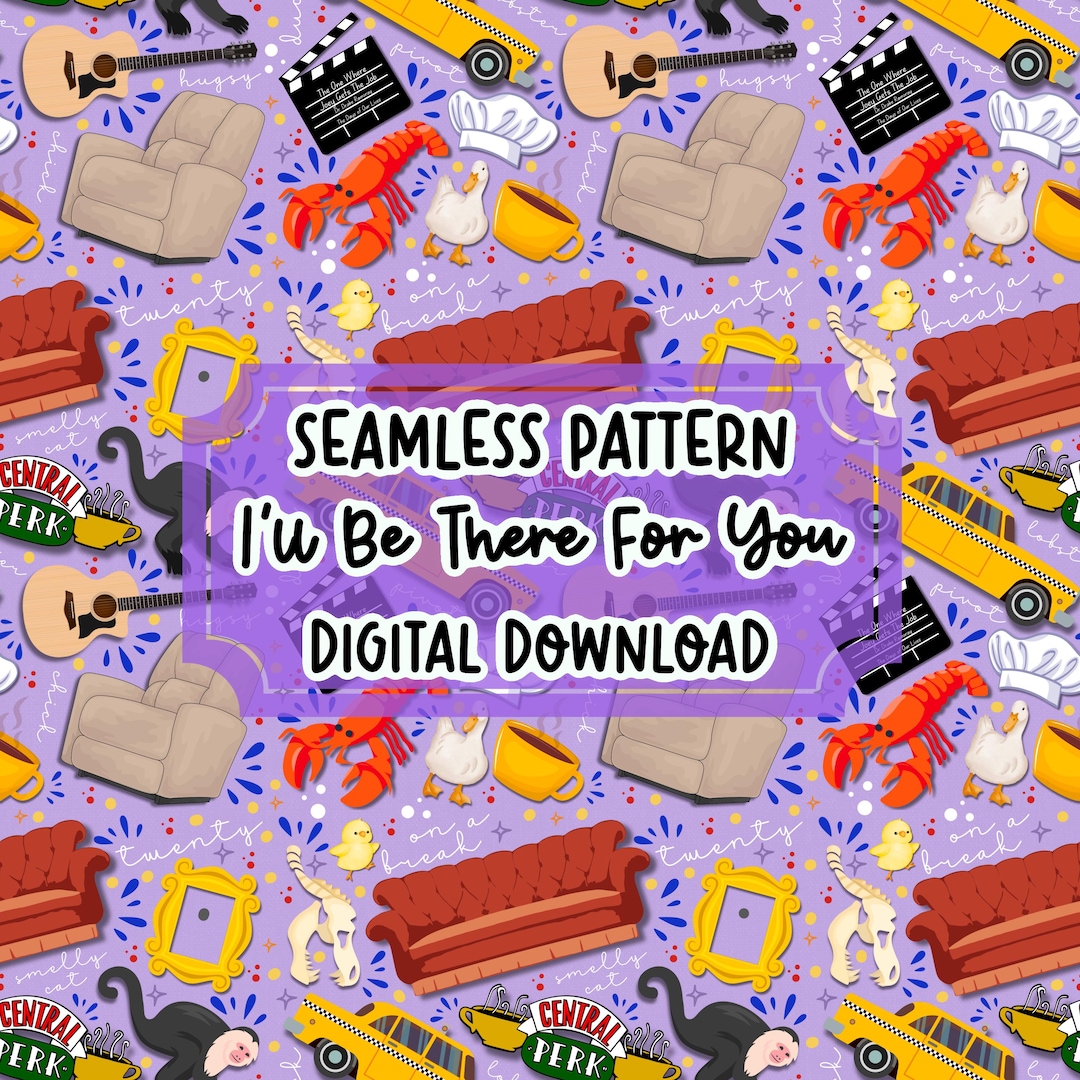 Friends Rug Pattern FRIENDS Seamless Pattern: 90s Sitcom Inspired Digital Download - Etsy
