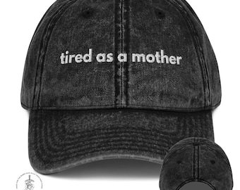 Fatigué brodé comme un chapeau de mère, casquette de baseball de maman, chapeau de vie de maman, casquette de papa vintage, cadeau drôle de maman, club de maman fatiguée, cadeau pour maman, chapeau de maman