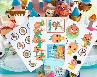 Orange Bird Matte Sticker sheet