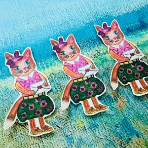 Mousie the Cat 2 inch stickers