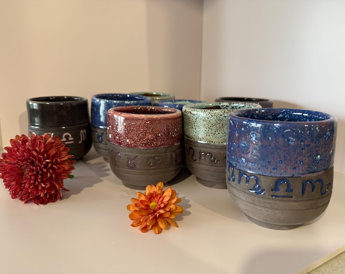 Handmade Zodiac Pottery Mug: Personalized Ceramic Coffee Cup