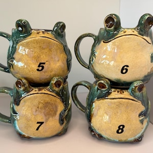 Handmade Ceramic Frog Mug: Whimsical Pottery Tea Cup image 4