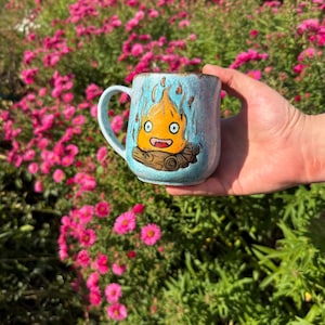 Tasse en calcaire faite main : poterie Studio Ghibli