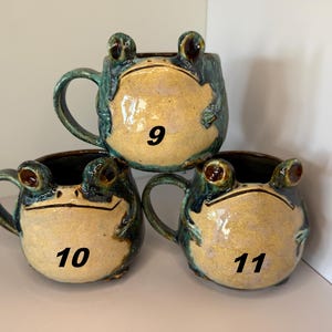 Handmade Ceramic Frog Mug: Whimsical Pottery Tea Cup image 6