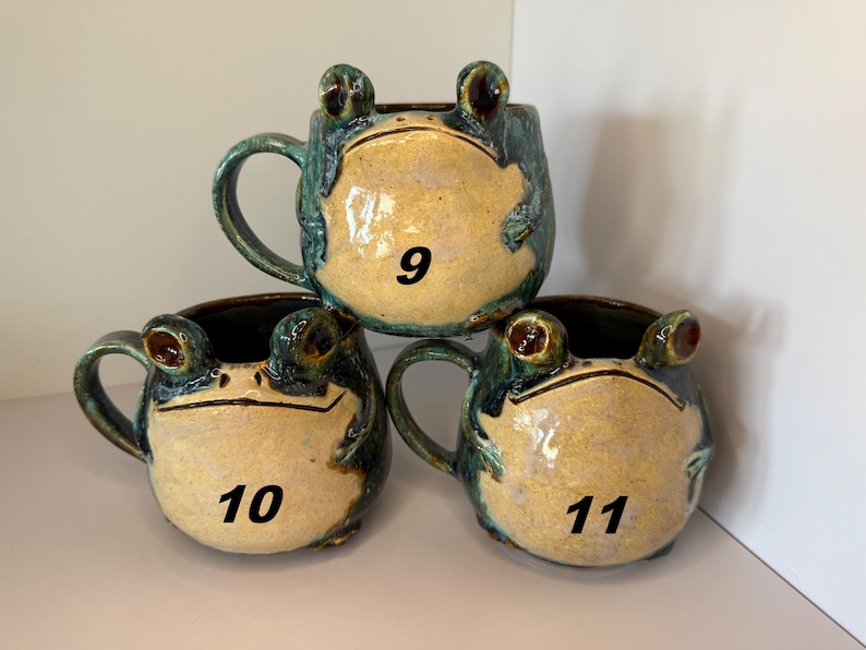 Handmade Ceramic Frog Mug: Whimsical Pottery Tea Cup image 6