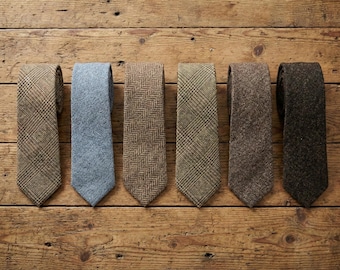 Tweed Neck Tie For Men Wool Blend Scottish Tartan Highland Dress Accessory 6cm