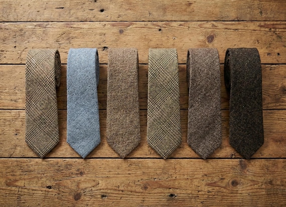 Tweed Neck Tie For Men Wool Blend Scottish Tartan Highland Dress Accessory 6cm
