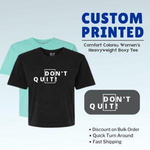 Custom Women Boxy T-Shirt, Personalized Printed Photo Short Sleeve Crop Tees, Custom Logo Crop Shirt, Your Design Tees, Custom Text Shirt