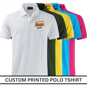 Personalized Polo Shirt for Men & Women Custom Business Logo Polo Tee Customize Unisex Polo T-Shirt Team Golf Apparel Gift For Boyfriend