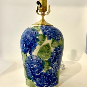 Chatham Pottery Hydrangea Lamp