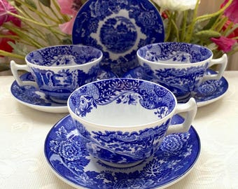 Spode Pink Tower 4 Piece Place Setting Made in England Six
