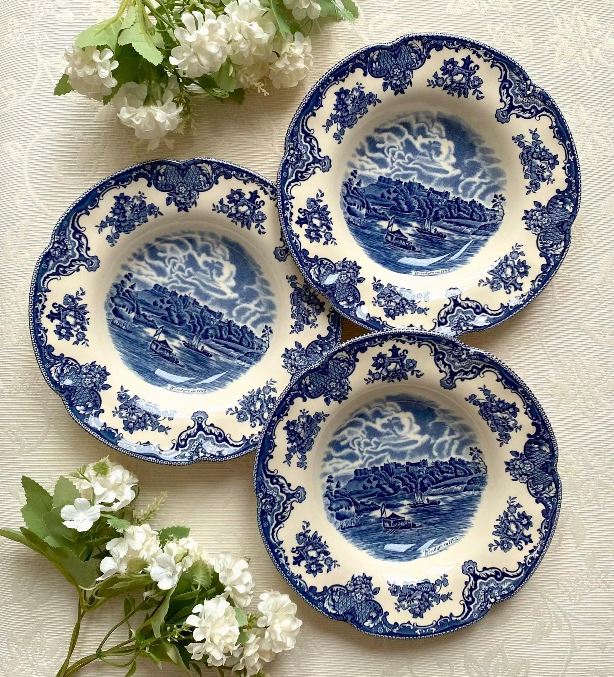 LOT DE 6 Assiette Creuses Gien Modele Windsor Bleu EUR 40,00 - PicClick FR