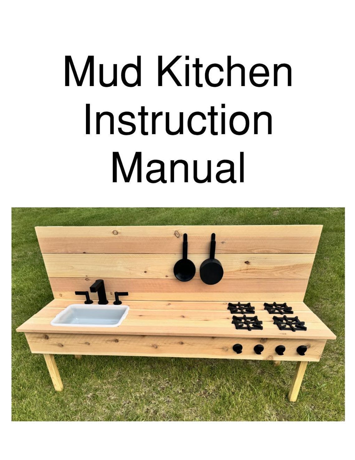 DIY Mud Kitchen Instruction Manual – Step-by-step Plans (PDF Download ...