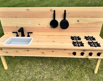 3D Printed Mud Kitchen Accessories, Kids Pretend Play DIY Kit