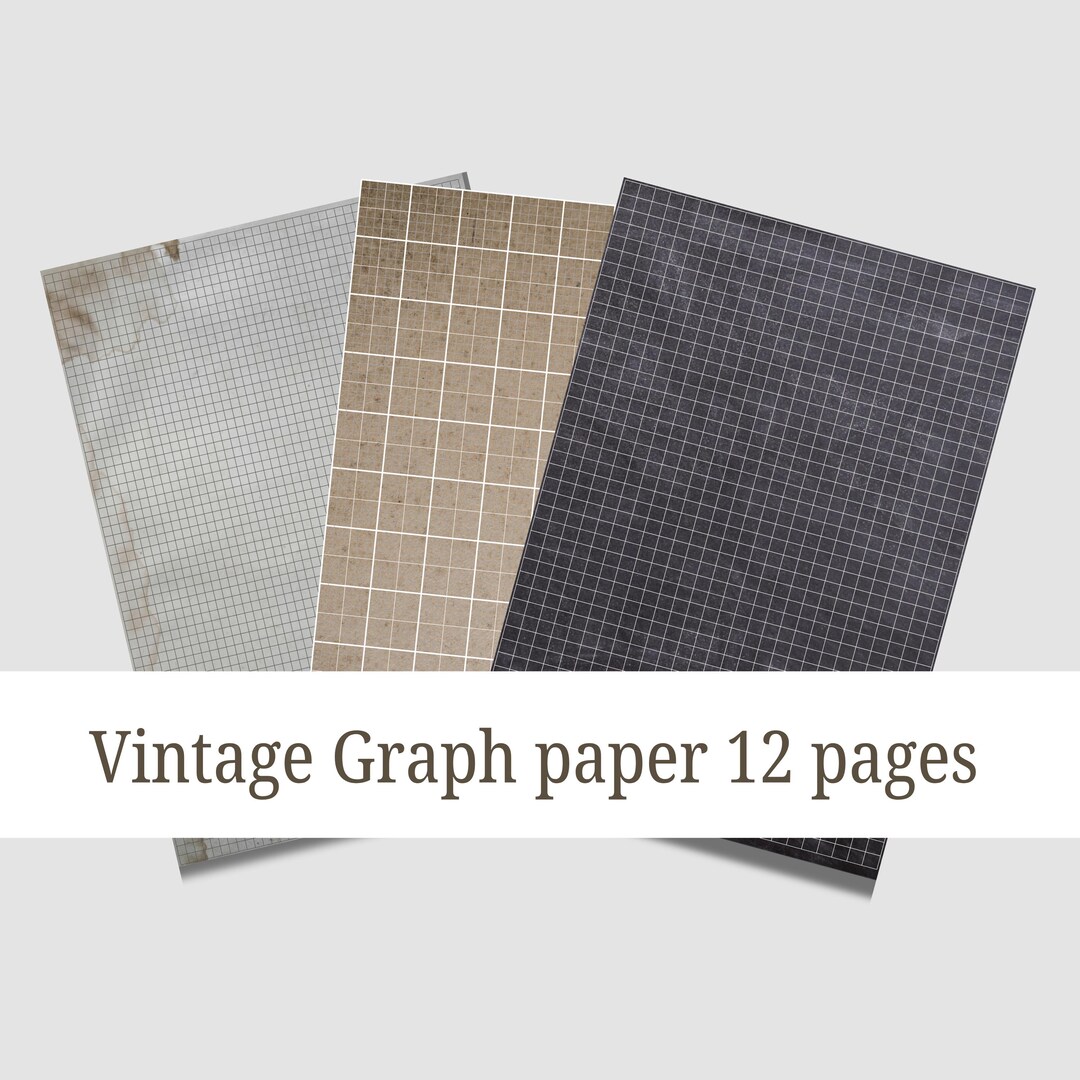 Graph Paper Basics,neutral, Digital, Junk Journal Kit, Junk Journal ...