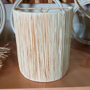 Handmade Raffia - Rattan Wall Sconce - Boho Wall Light, Natural Fiber Wall Lamp, Rustic Home Decor