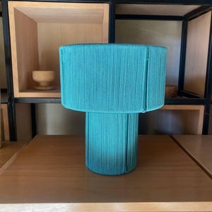 Handmade Green Rope Lamp | Modern Boho Table Lamp | Unique Lampshade | Eco-Friendly Gifts, Home Decor | Handmade Lighting Accent